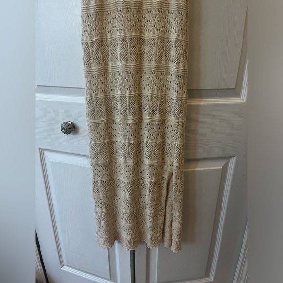 Saltwater luxe sweater crochet dress Elegant Cream Knit Skirt - Picture 7 of 10